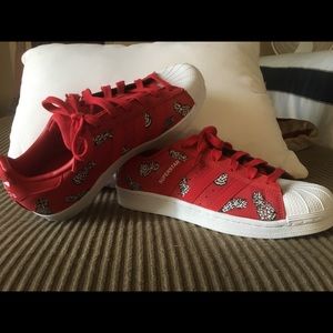 Adidas Superstar ❤️ Red pineapples 🍍